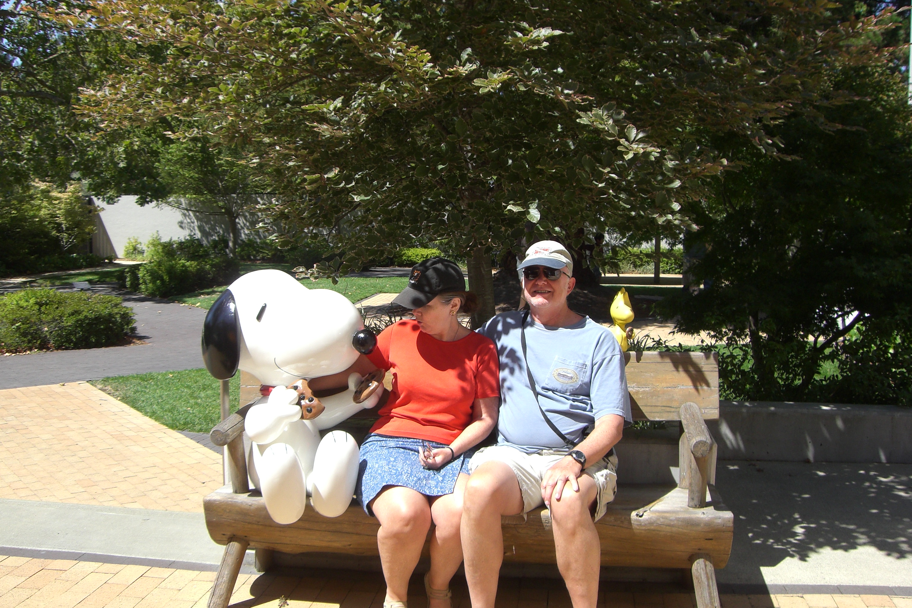 Liz and Jim Lynch at the Charles Schultz Museum in Santa Rosa in the Sonoma, CA area.